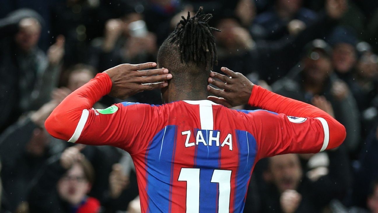 Late Zaha strike gives Palace home draw with Brighton