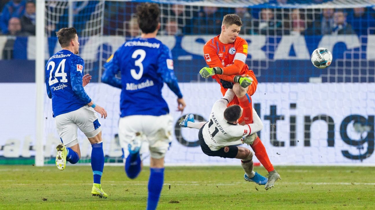 Schalke goalkeeper Nubel escapes with four-match ban for brutal kung-fu kick