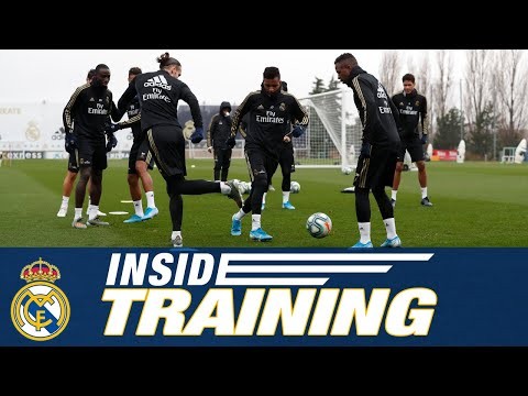Real Madrid train ahead of Athletic Club