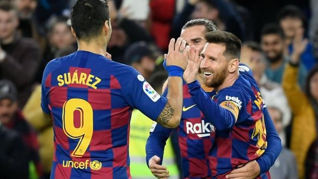 Barcelona 4-1 Alaves: Lionel Messi scores 50th goal of 2019 in win