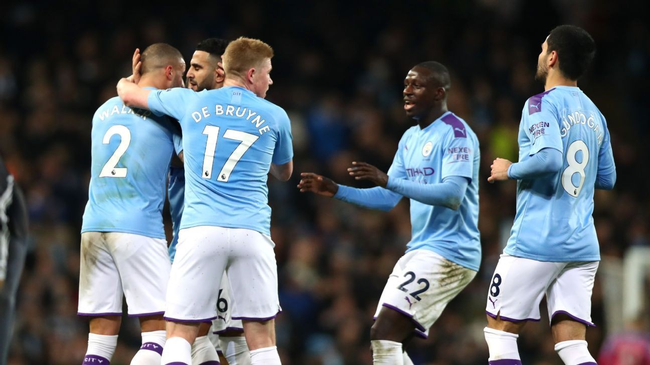 Man City beat Leicester, Liverpool stay 10 points clear with game in hand