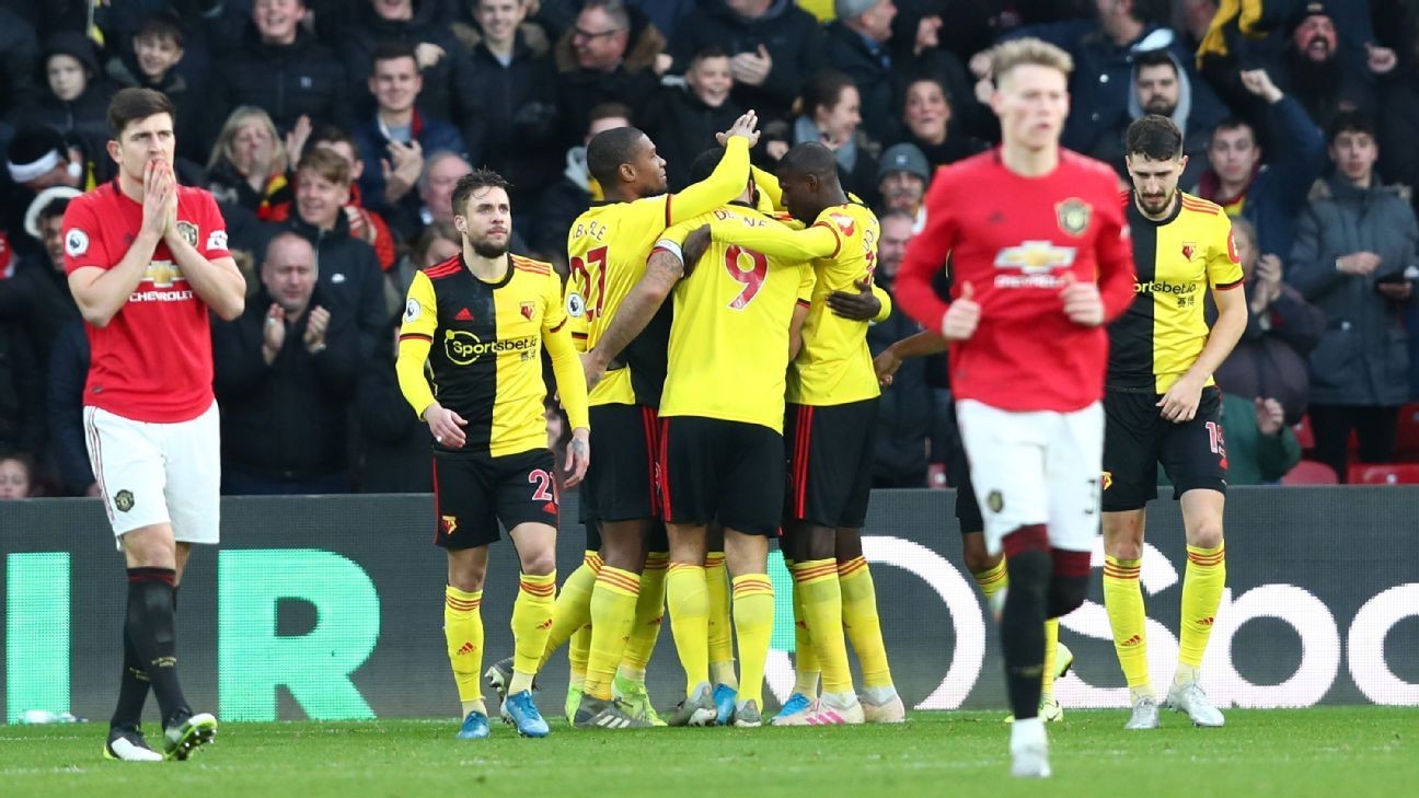Man United lose at bottom-placed Watford in Pogba return
