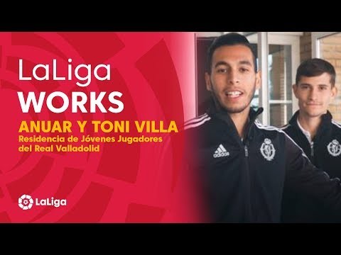 #LaLigaWorks: Anuar y Toni Villa enseñan la Residencia de Jóvenes Jugadores del Real Valladolid