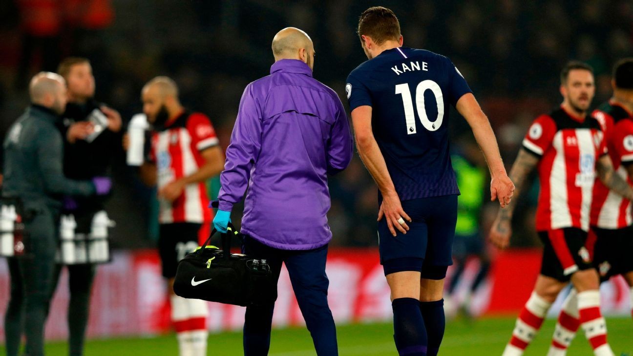Kane limps off as Tottenham lose at Southampton