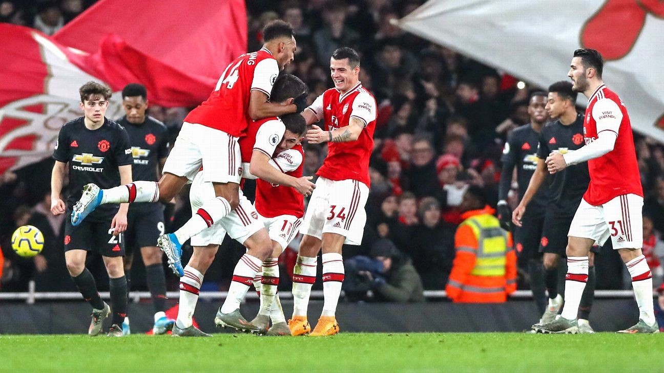 Arsenal beat Manchester United to give Arteta first win in charge