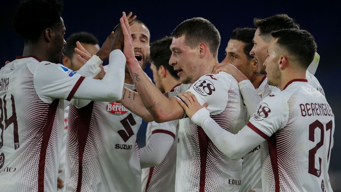 Belotti brace gives Torino shock win away to Roma