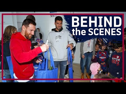 Barça players bring festive cheer to local hospitals