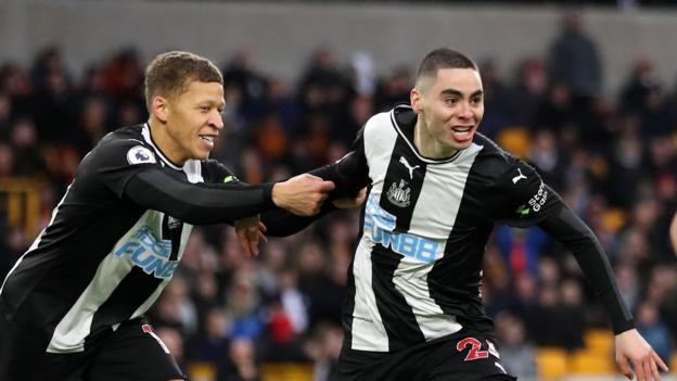 Wolves 1-1 Newcastle: Miguel Almiron scores as Magpies end losing run
