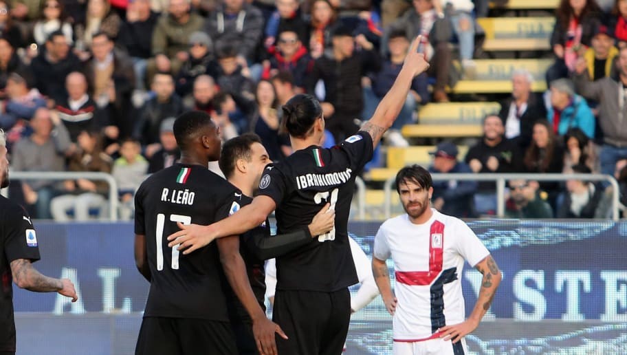 Zlatan Ibrahimovic Scores First Milan Goal Since Serie A Return in 2-0 Victory Over Cagliari