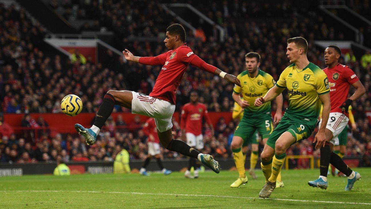 Manchester United's Marcus Rashford earns 9/10 for star showing vs. Norwich