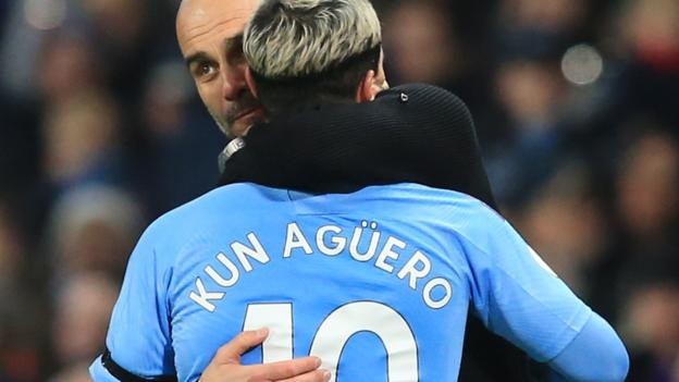 Sergio Aguero: Manchester City forward is a 'legend' says Pep Guardiola