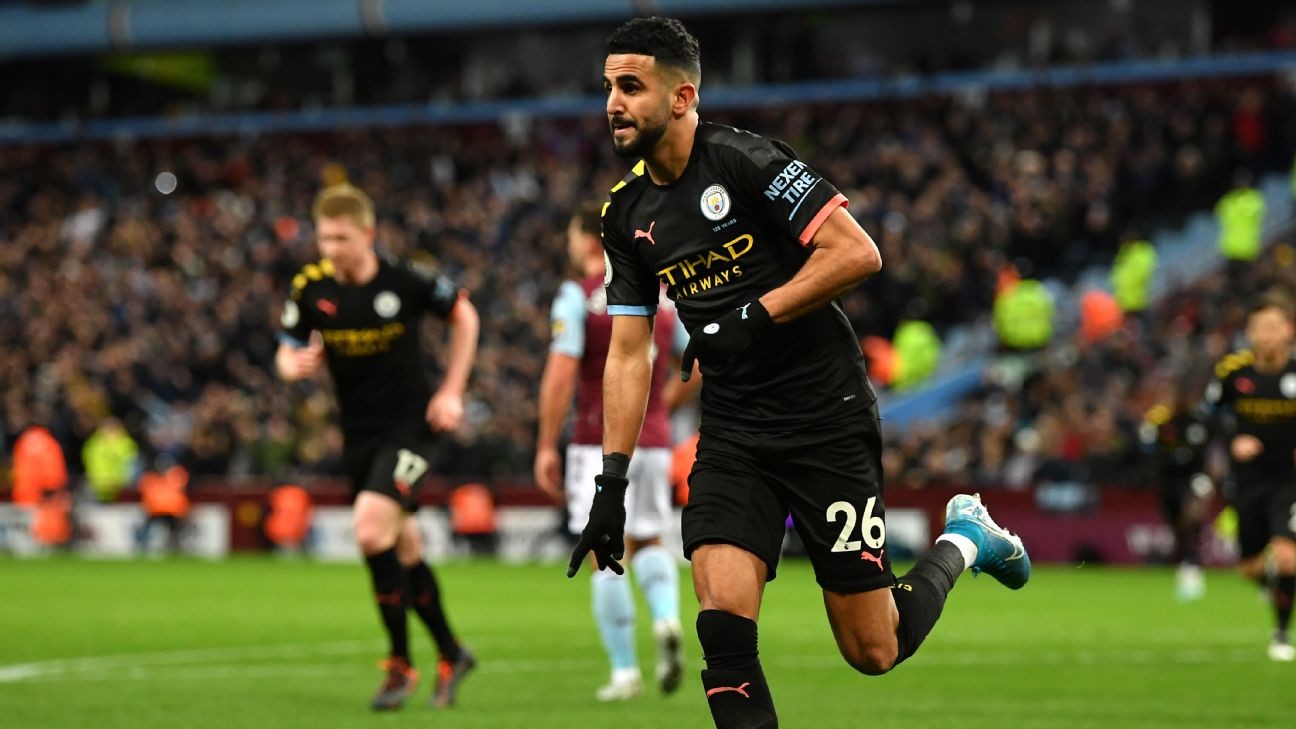 Man City's Aguero, Mahrez make Drinkwater's Villa debut a nightmare