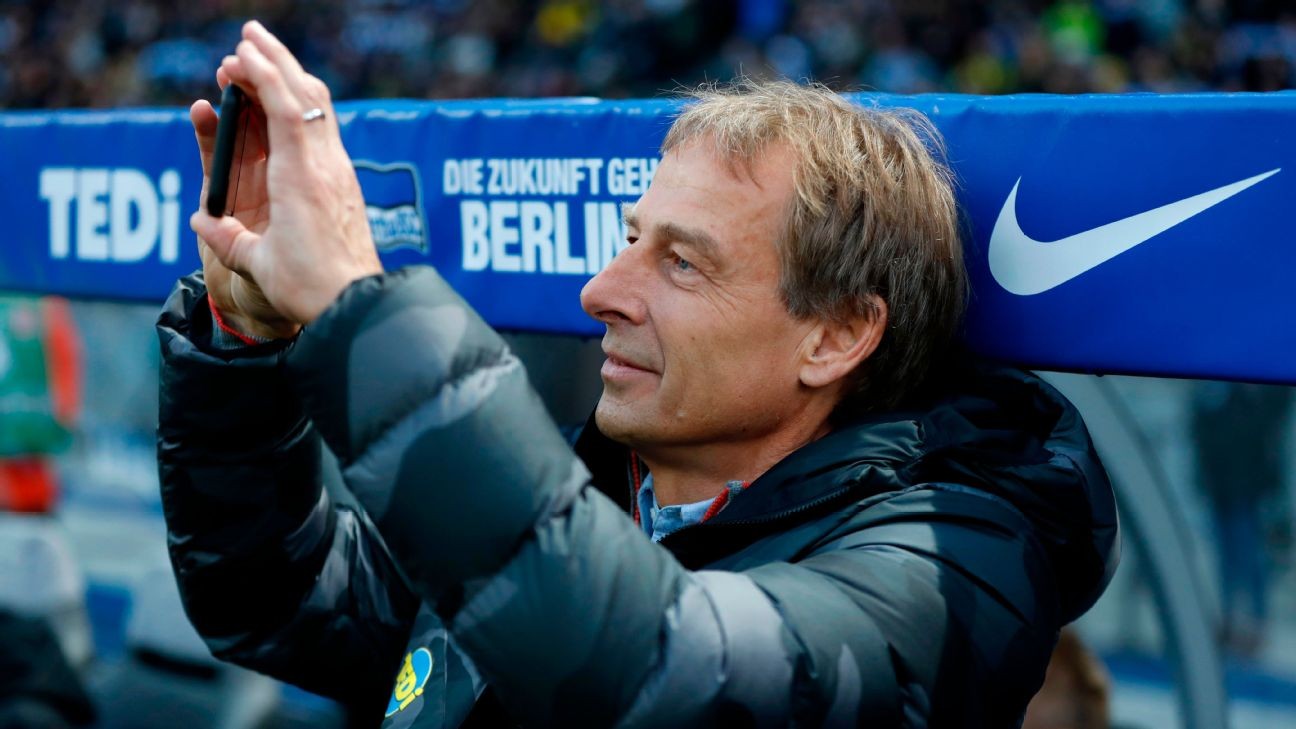 Hertha Berlin coach Klinsmann licence renewed for Bayern clash