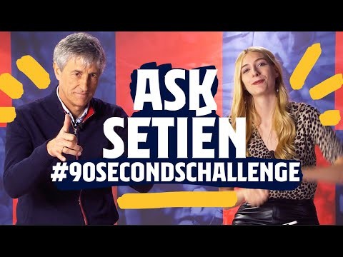 PRIMER JUGADOR DEL BARÇA QUE CONOCISTE? | Quique Setién #90secondschallenge