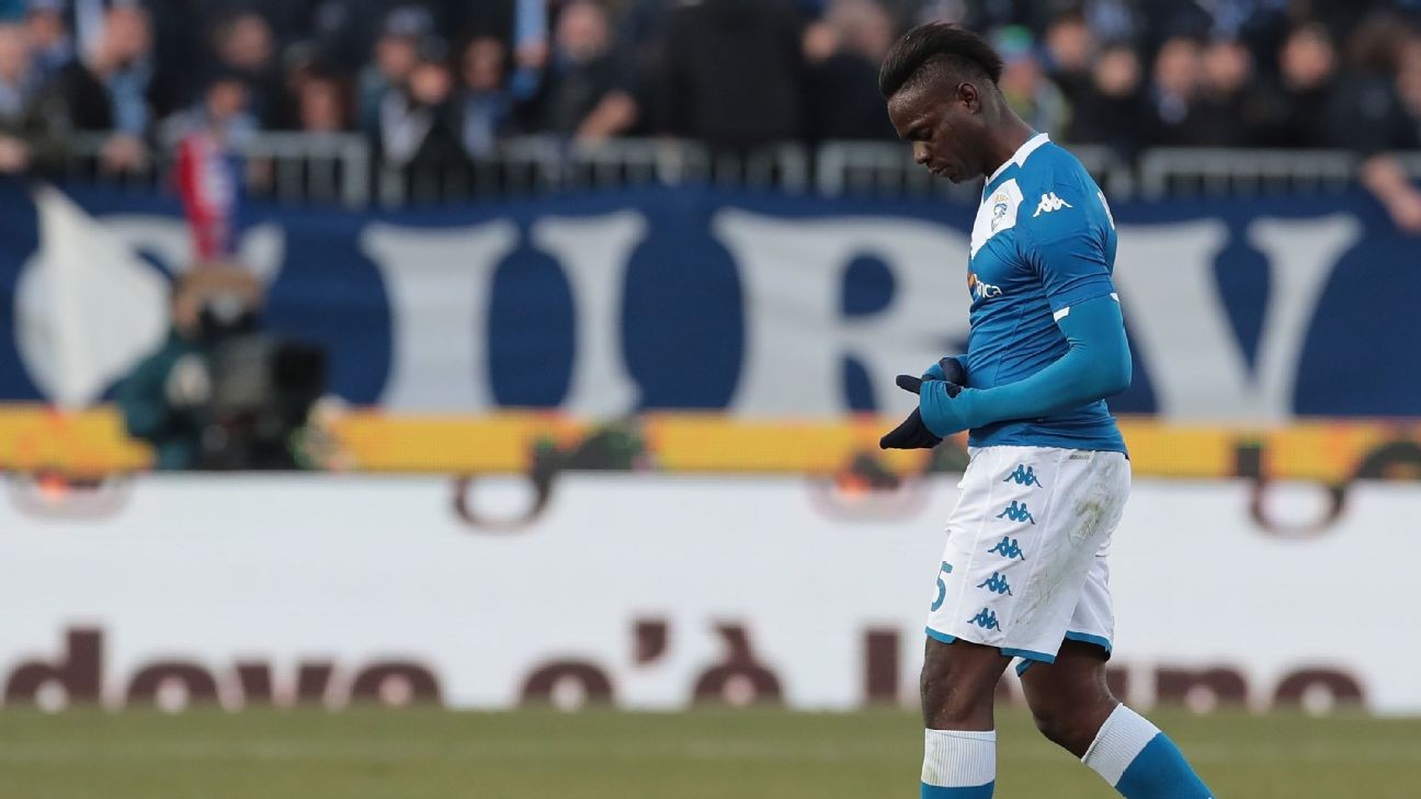 Mario Balotelli sees red after seven minutes for insulting Serie A referee