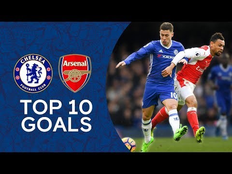 Essien Screamer, Hazard's Incredible Solo Goal | Top 10 Goals Against Arsenal | Chelsea Tops