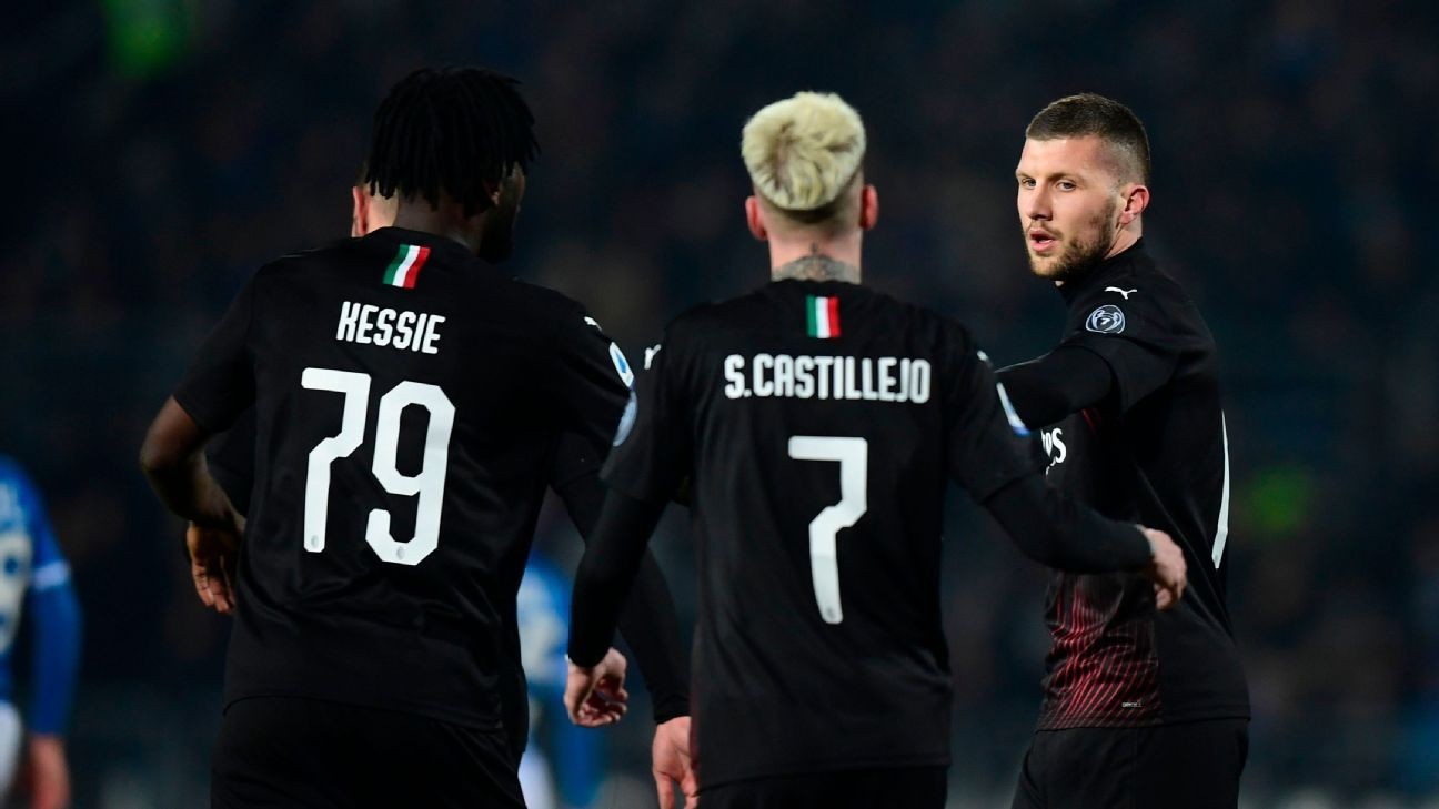 Ibrahimovic scuffs chance as Rebic bails out Milan against Brescia