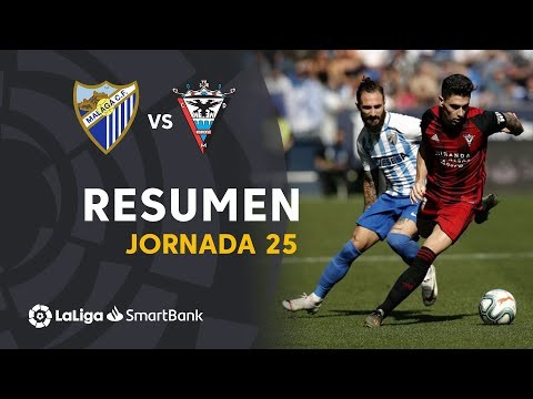 Resumen de Málaga CF vs CD Mirandés (2-2)
