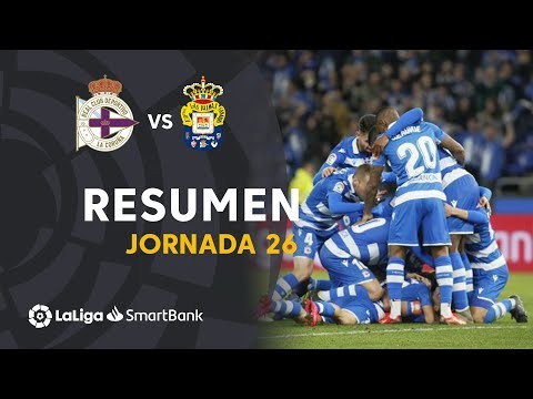 Resumen de RC Deportivo vs UD Las Palmas (2-1)