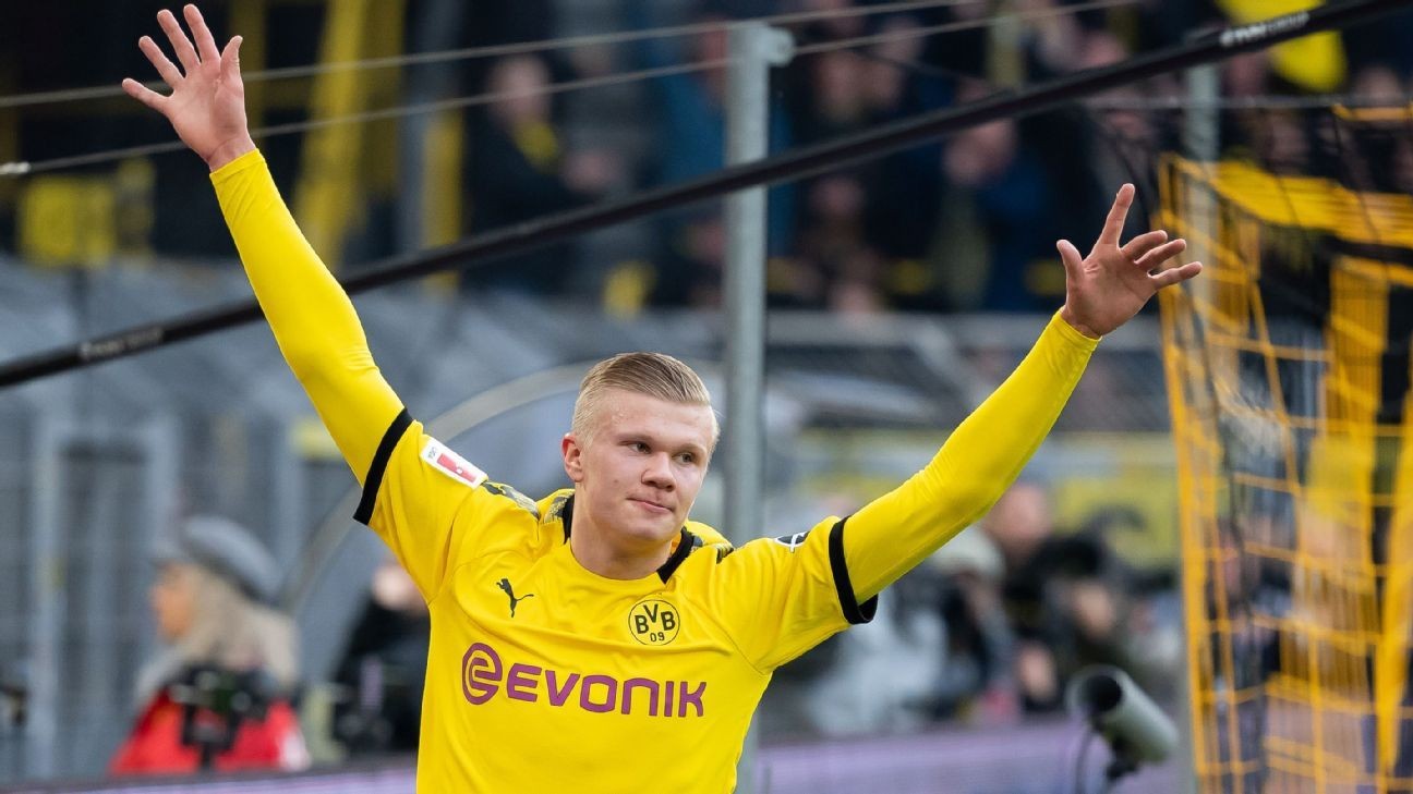 Haaland scores two as Dortmund romp past Union Berlin