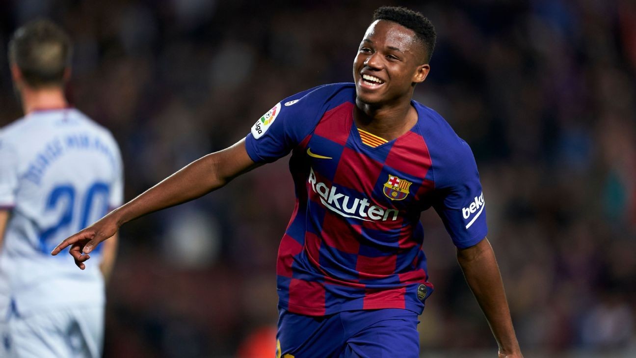 Ansu Fati back with brace as Barcelona see off Levante