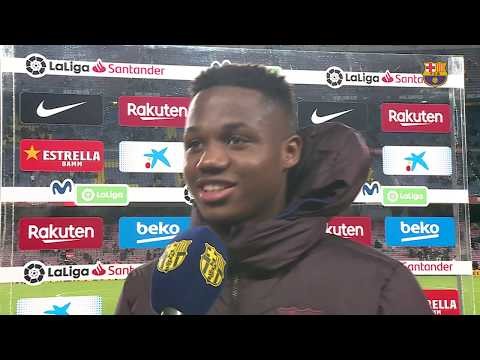 Ansu Fati REACTS to his first brace (Barça 2-1 Levante)