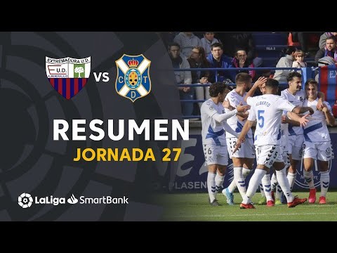 Resumen de Extremadura UD vs CD Tenerife (2-4)