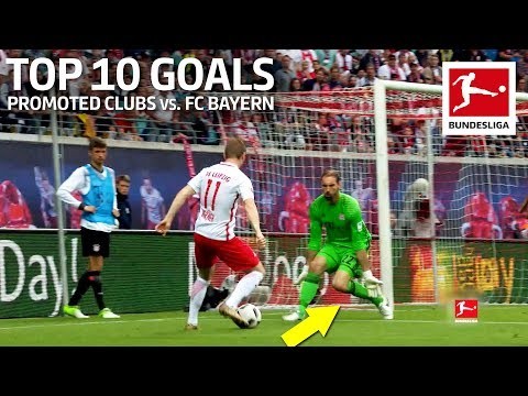 Top 10 Goals by Promoted Clubs vs. FC Bayern München - Werner, Podolski & Co.