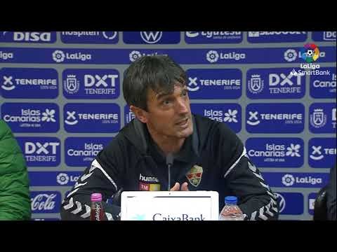 Rueda de prensa de  Pacheta tras el CD Tenerife vs Elche CF (1-0)