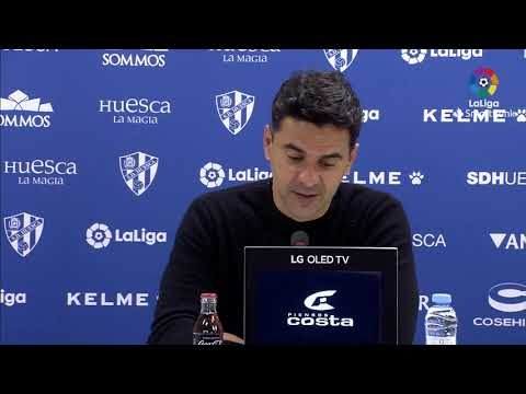 Rueda de prensa de  Míchel tras el SD Huesca vs Extremadura UD (2-2)