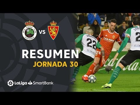 Resumen de Real Racing Club vs Real Zaragoza (2-2)