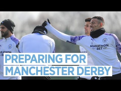 TRAINING TO TAKE ON MAN UNITED