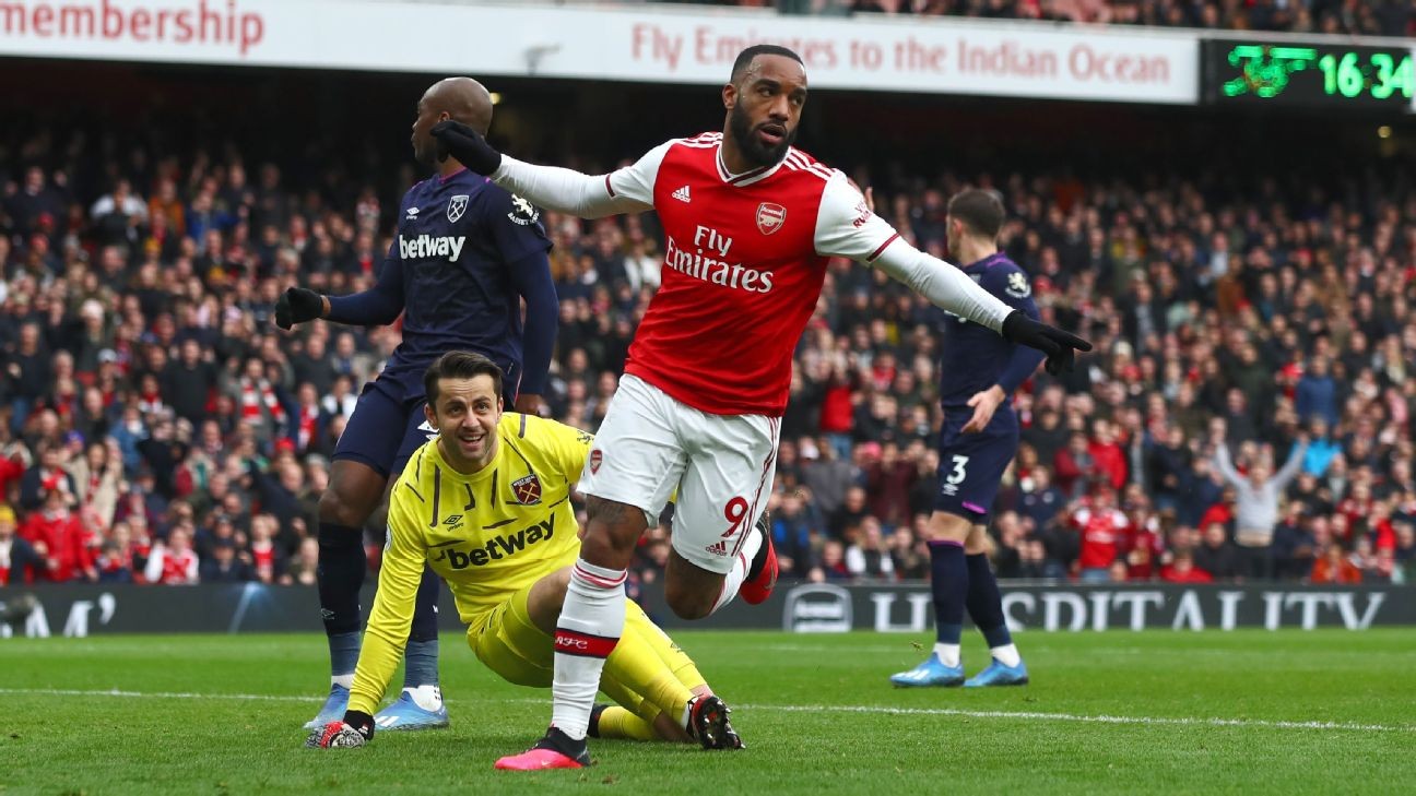 Lacazette fuels Arsenal's unlikely top-four quest by breaking the deadlock vs. stubborn West Ham