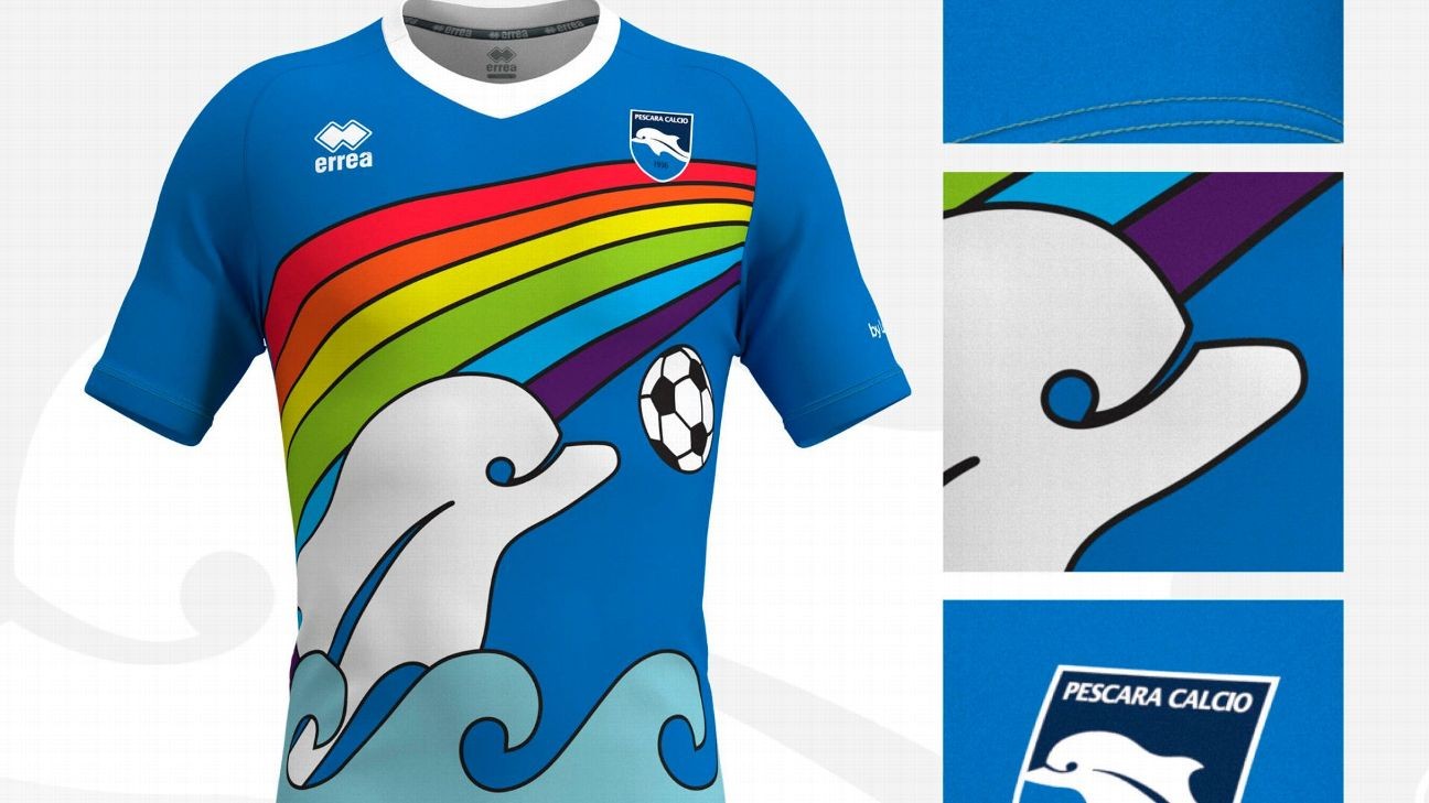 Pescara S Rainbow Of Hope In Coronavirus 6 Year Old Designs New Dolphin Kit For Italian Club Nigeriasoccernet News