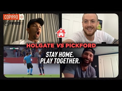 "You are so BUSY!" | Mason Holgate v Jordan Pickford at FIFA20 - With Rio Ferdinand