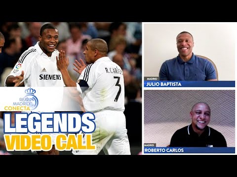 Roberto Carlos and Julio Baptista live on Real Madrid Conecta!