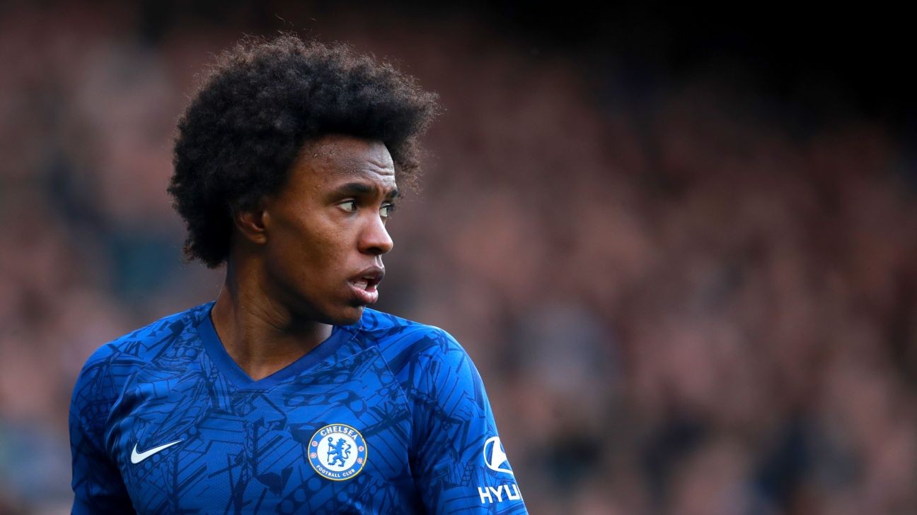 Why Chelsea's Willian, a club leader under Lampard, could end up at Arsenal or Spurs this summer