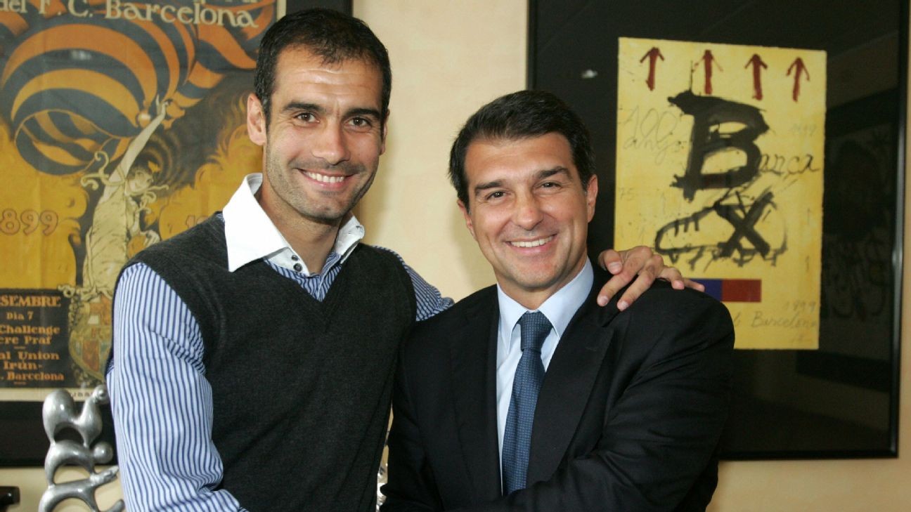 Man City boss Guardiola a Barcelona target as presidential hopeful Laporta outlines plan