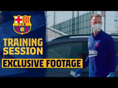 ? Safety first: How Ter Stegen gets his car disinfected while training