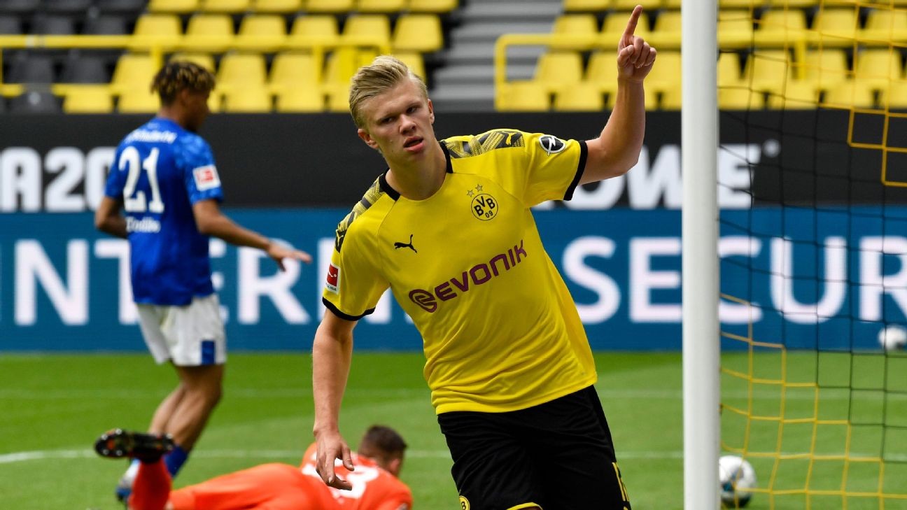 Dortmund's Erling Haaland scores Bundesliga's first goal upon league's return
