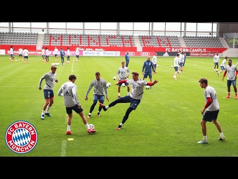 Gnabry, Thiago, Müller & Co. show their skills in Rondo training | FC Bayern