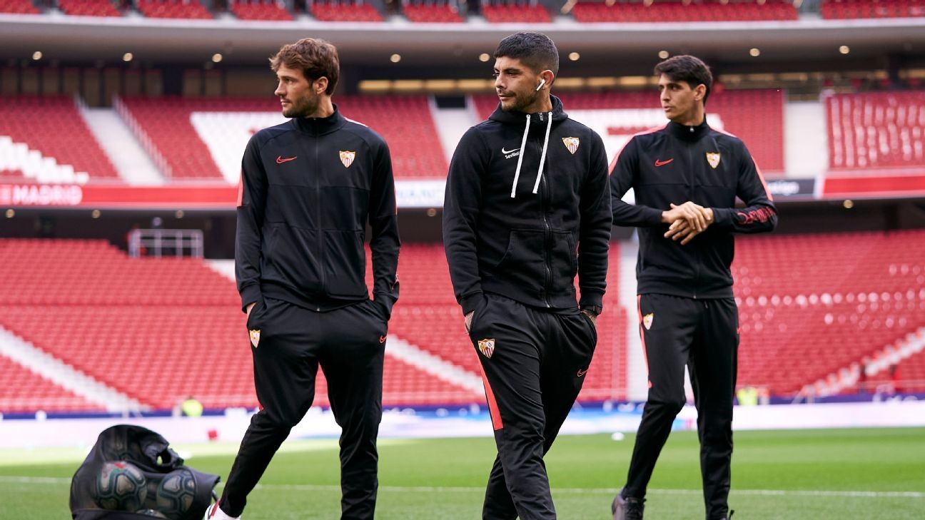 Sevilla players break Spanish social distancing rules