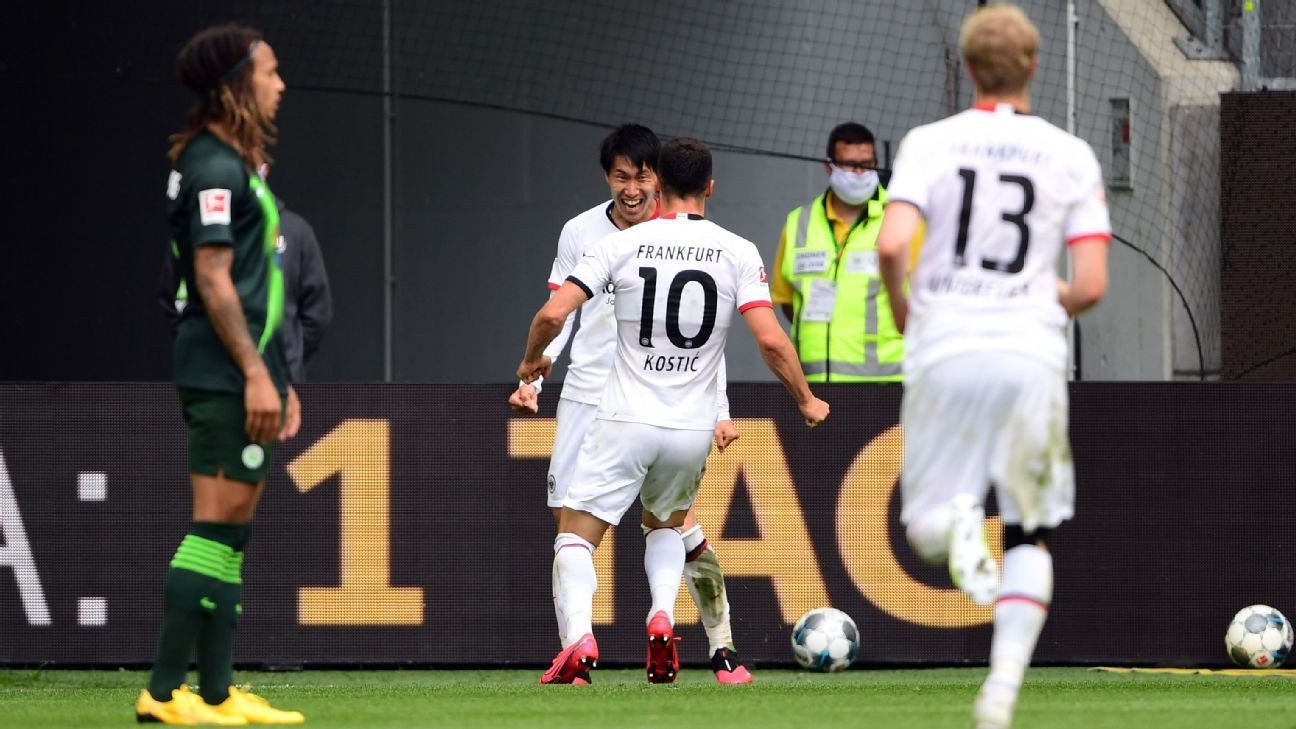 Frankfurt snatch 2-1 victory at Wolfsburg to snap winless run