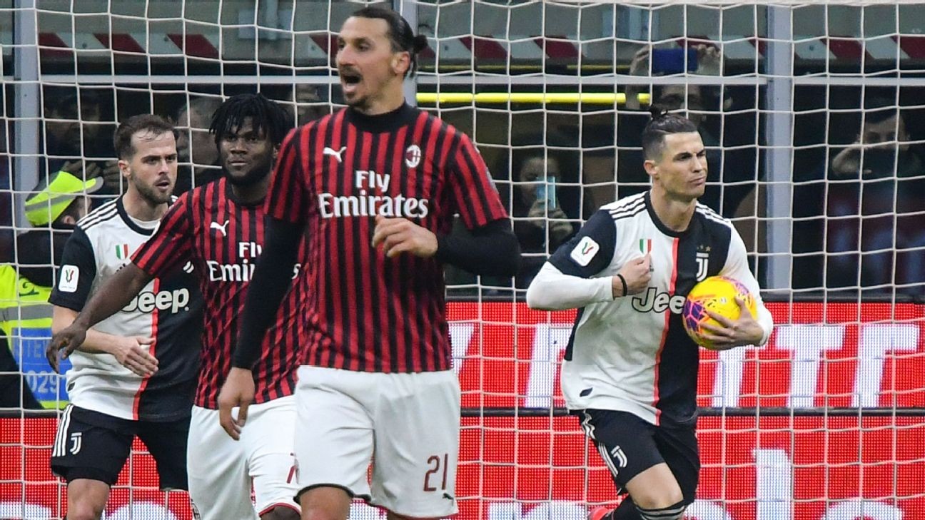 Italian Cup: Juventus-Milan, Napoli-Inter to resume June 12-13