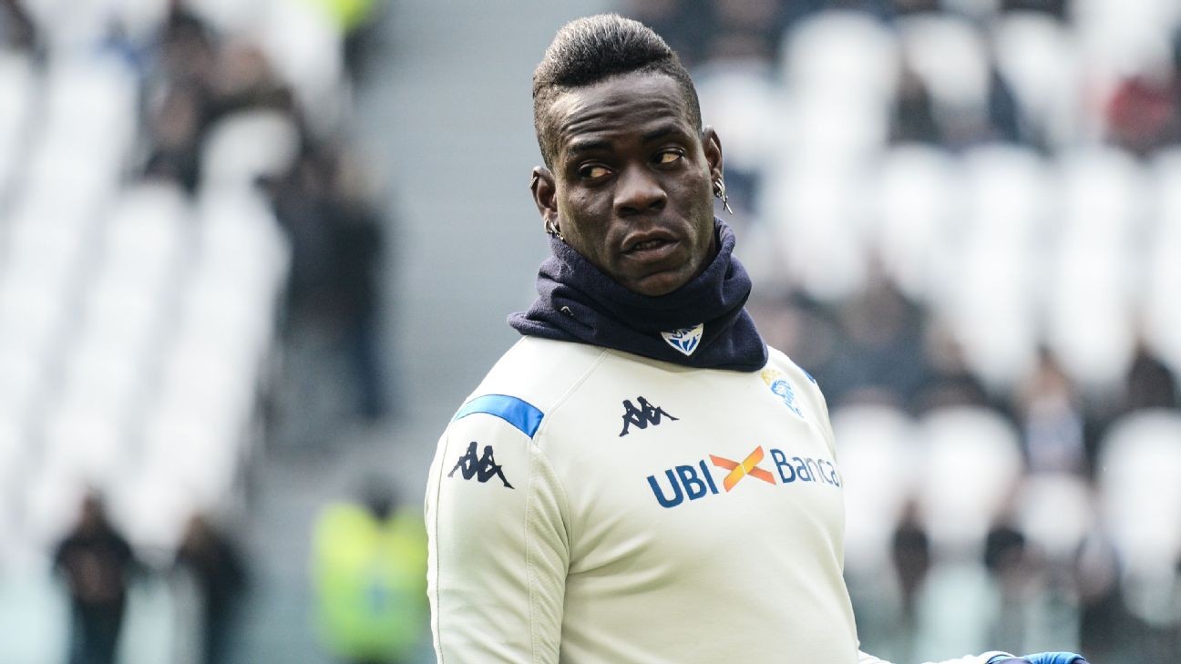 Mario Balotelli turned away from Brescia training ground