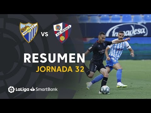 Resumen de Málaga CF vs SD Huesca (1-3)