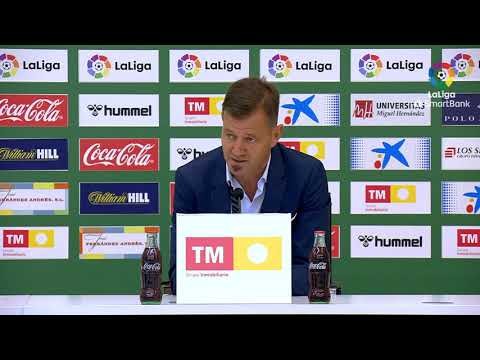 Rueda de prensa de Manuel Mosquera tras el Elche CF vs Extremadura UD (1-1)