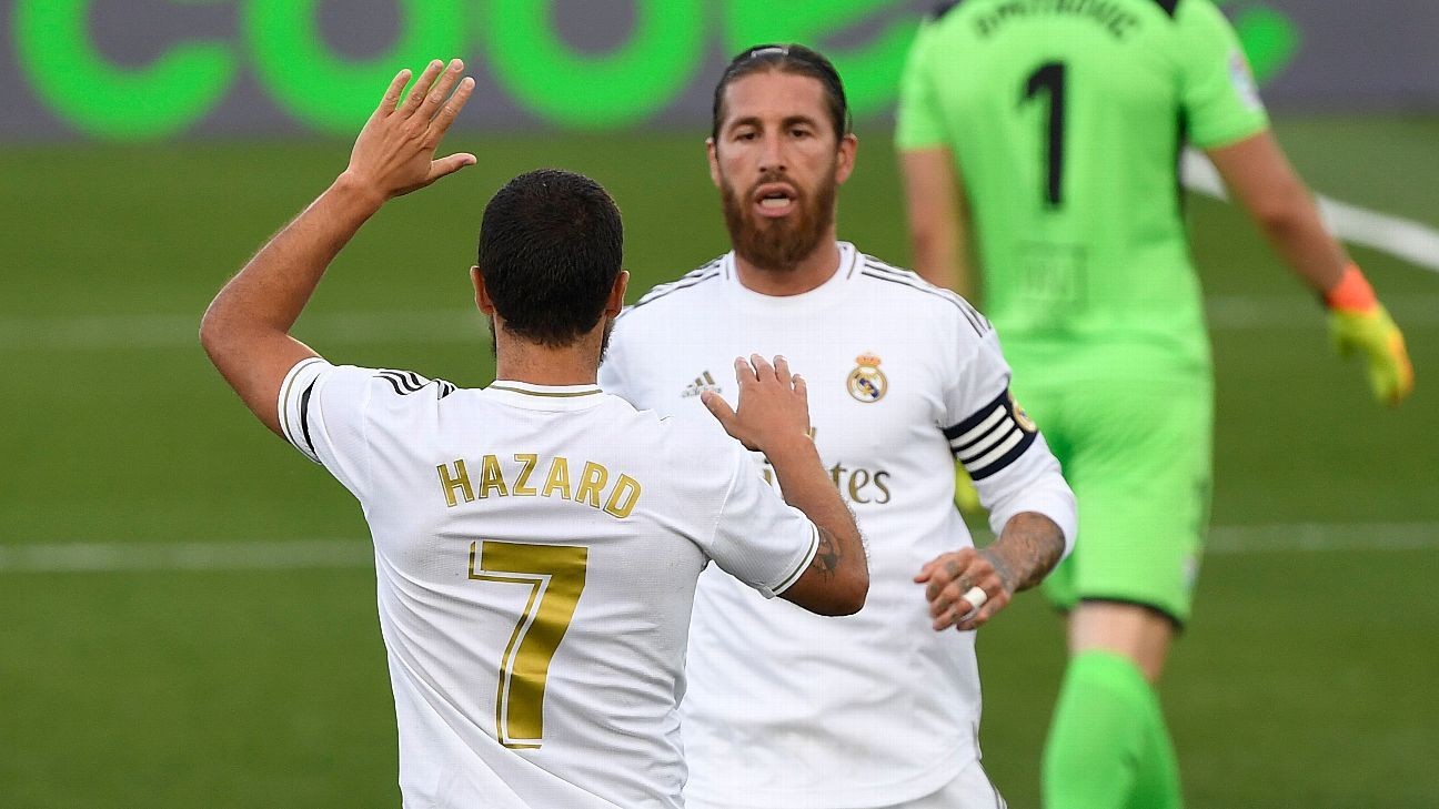 8/10 Ramos, Hazard ensure Madrid close on Barcelona
