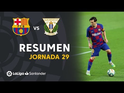 Resumen de FC Barcelona vs CD Leganés (2-0)