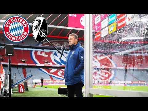 Pressekonferenz mit Hansi Flick nach dem Spiel des FC Bayern München gegen den SC Freiburg